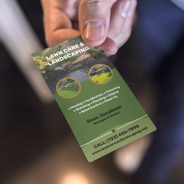 Tarjeta De Visita Cuidado del césped y paisajismo (Subido por el creador)