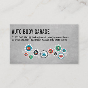 Tarjeta De Visita Cuidado del Coche Automático Técnico Mecánico