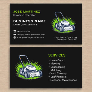 Tarjeta De Visita Cuidado del jardín y servicios Profesional Verde n