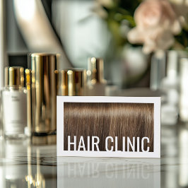 Tarjeta De Visita Cuidado del pelo brillante y moda de pelo marrón s