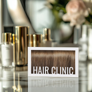 Tarjeta De Visita Cuidado del pelo brillante y moda de pelo marrón s