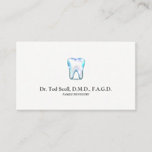Tarjeta De Visita Cuidado dental chispeante del dentista del diente