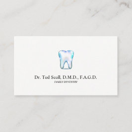 Tarjeta De Visita Cuidado dental chispeante del dentista del diente