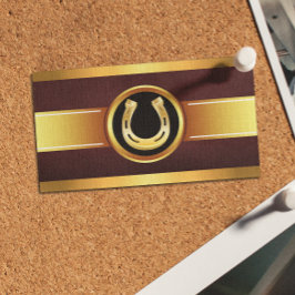 Tarjeta De Visita Cuidado Equino Herradura de Oro