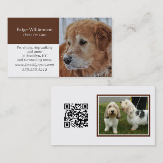 Tarjeta De Visita Cuidado moderno de mascotas fotográficas