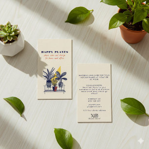 Tarjeta De Visita Cuidado moderno de plantas de interior