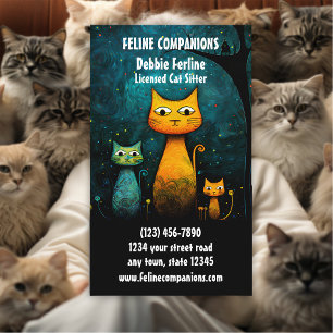 Tarjeta De Visita Cuidado Perfecto – Cuidado de Gatos