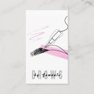 Tarjeta De Visita Cuidado posterior de cejas PMU Microblading Henna