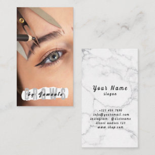 Tarjeta De Visita Cuidado posterior de cejas PMU Microblading Henna
