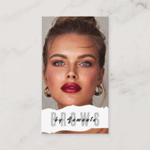 Tarjeta De Visita Cuidado posterior de cejas PMU Microblading Henna 