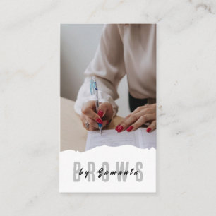 Tarjeta De Visita Cuidado posterior de cejas PMU Microblading Henna