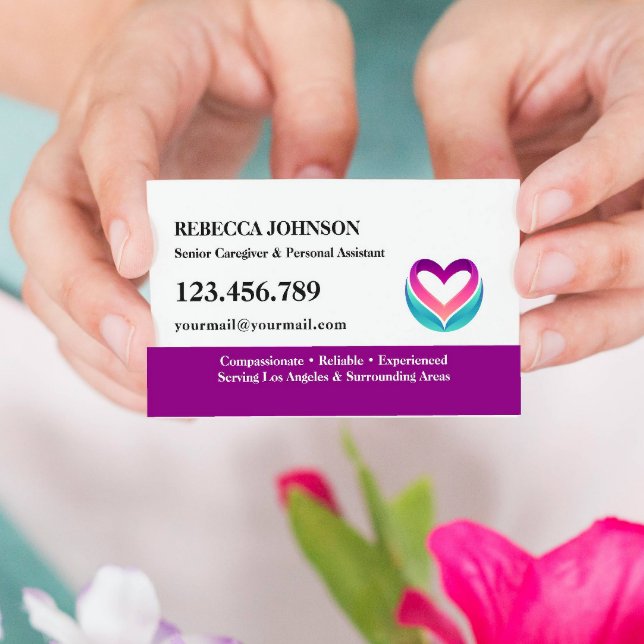 Tarjeta De Visita Cuidado Premium para Mayores de Edad y Atención Pe (Subido por el creador)