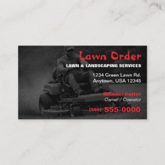 Tarjeta De Visita Cuidado Profesional de Césped y Servicios de Paisa