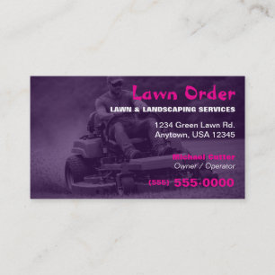 Tarjeta De Visita Cuidado Profesional de Césped y Servicios de Paisa