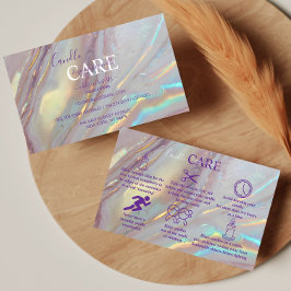 Tarjeta De Visita Cuidado Profesional de Velas Chic Gold Marble