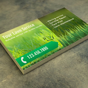 Tarjeta De Visita Cuidado Profesional del Césped y Paisaje
