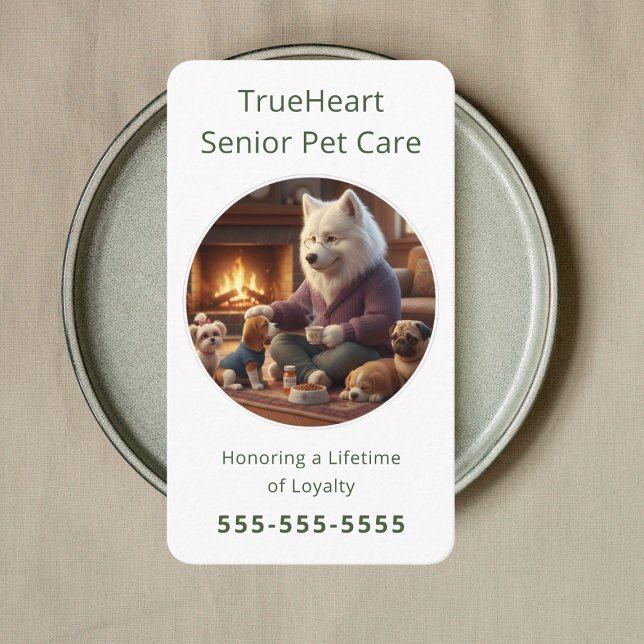 Tarjeta De Visita Cuidado Profesional para Mascotas Mayores y Perros (Subido por el creador)