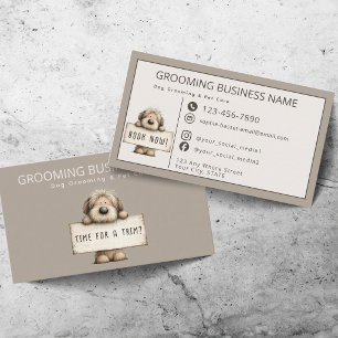 Tarjeta De Visita Cuidado y Peluquería Divertida para Perros Adorabl