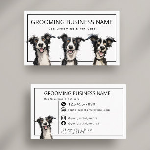 Tarjeta De Visita Cuidado y Peluquería Divertida para Perros Adorabl