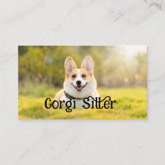 Tarjeta De Visita cuidador de corgi