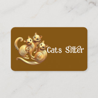 Tarjeta De Visita Cuidador de gatos