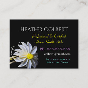 Tarjeta De Visita Cuidador de la Serenidad Floral Alegre Profesional