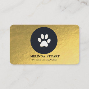Tarjeta De Visita Cuidador de Mascotas Moderno Paseador de Perros Co