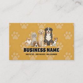 Tarjeta De Visita Cuidador de Mascotas Paseador de Perros 