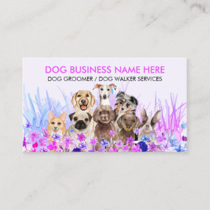 Tarjeta De Visita Cuidador de mascotas paseador de perros boutique d
