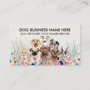 Tarjeta De Visita Cuidador de mascotas Paseador de perros cuidado de