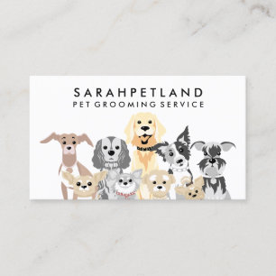 Tarjeta De Visita Cuidador de Mascotas Paseador de Perros Grooming C