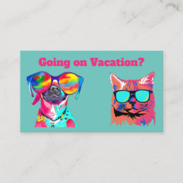 Tarjeta De Visita Cuidador de Mascotas Personalizado Divertido Brill