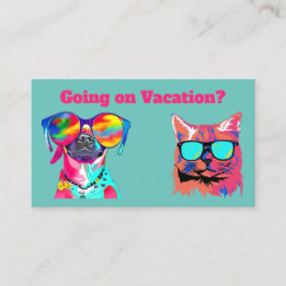 Tarjeta De Visita Cuidador de Mascotas Personalizado Divertido y Col