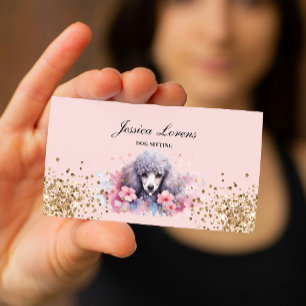 Tarjeta De Visita Cuidador de Perro Adorable, Peluquero de Mascotas,