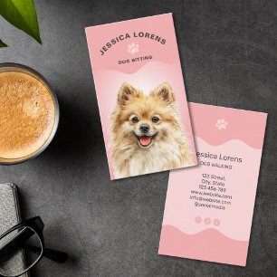 Tarjeta De Visita Cuidador de Perros Adorable, Peluquero de Mascotas