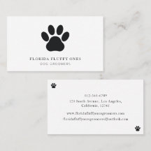 Cuidador de Perros con Huella de Pata Simple en Bl