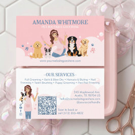 Tarjeta De Visita Cuidador Divertido de Mascotas Perro Profesional d