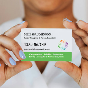 Tarjeta De Visita Cuidador Principal Ancianos y Cuidado Personal LOT