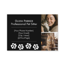 Cuidador Profesional de Mascotas Negro & Paseador 