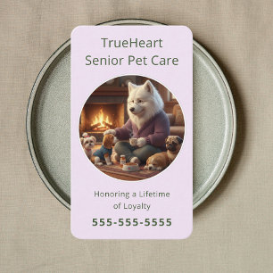 Tarjeta De Visita Cuidador Profesional de Perros Mayores Cuidado Ger