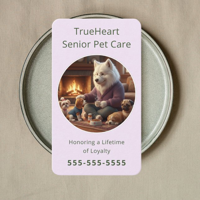 Tarjeta De Visita Cuidador Profesional de Perros Mayores Cuidado Ger (Subido por el creador)