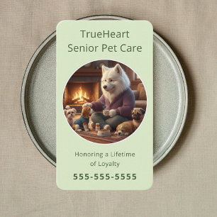 Tarjeta De Visita Cuidador Profesional de Perros Mayores Terapia Fís