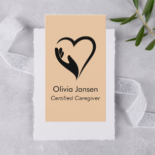 Tarjeta De Visita Cuidador Profesional Moderno Mínimo de Salud