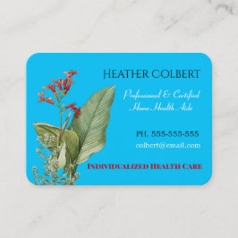 Tarjeta De Visita Cuidador que confía en al profesional floral