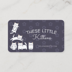 Tarjeta De Visita Cuidados Adorables Kitty Cat Pet Care Services Pur