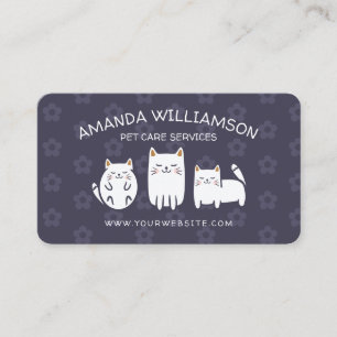 Tarjeta De Visita Cuidados Adorables Kitty Cat Pet Care Services Pur