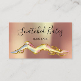 Tarjeta De Visita Cuidados corporales esculpiendo QRCODE Holograph G