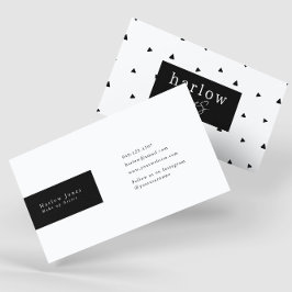 Tarjeta De Visita Cuidados de garabatos blancos y negros