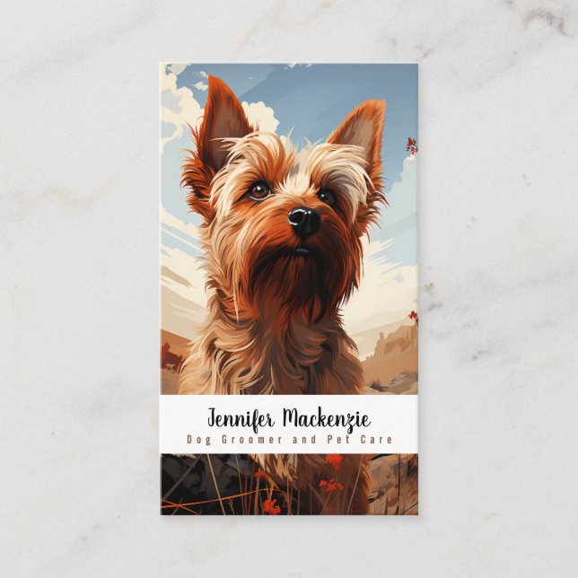 Tarjeta De Visita Cuidados de mascotas (Anverso)