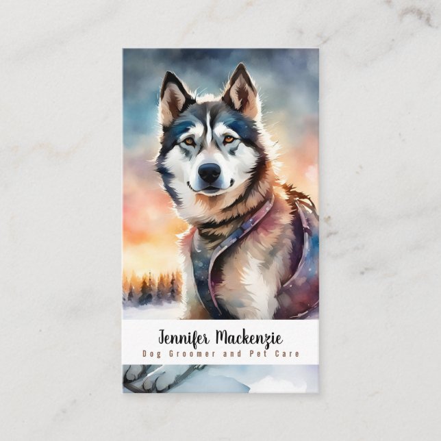 Tarjeta De Visita Cuidados de mascotas (Anverso)